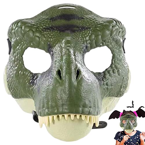 Dinosaur Masque Brinquedo,Máscara de cabeça de dinossauro com queixo em movimento - Capa de cabeça d