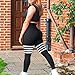 ASAGI Striped Scrunch Butt Lifting Workout Leggings for Women High Waist Yoga Pants Seamless Booty Gym Tights(2#-Black,X-Large)
