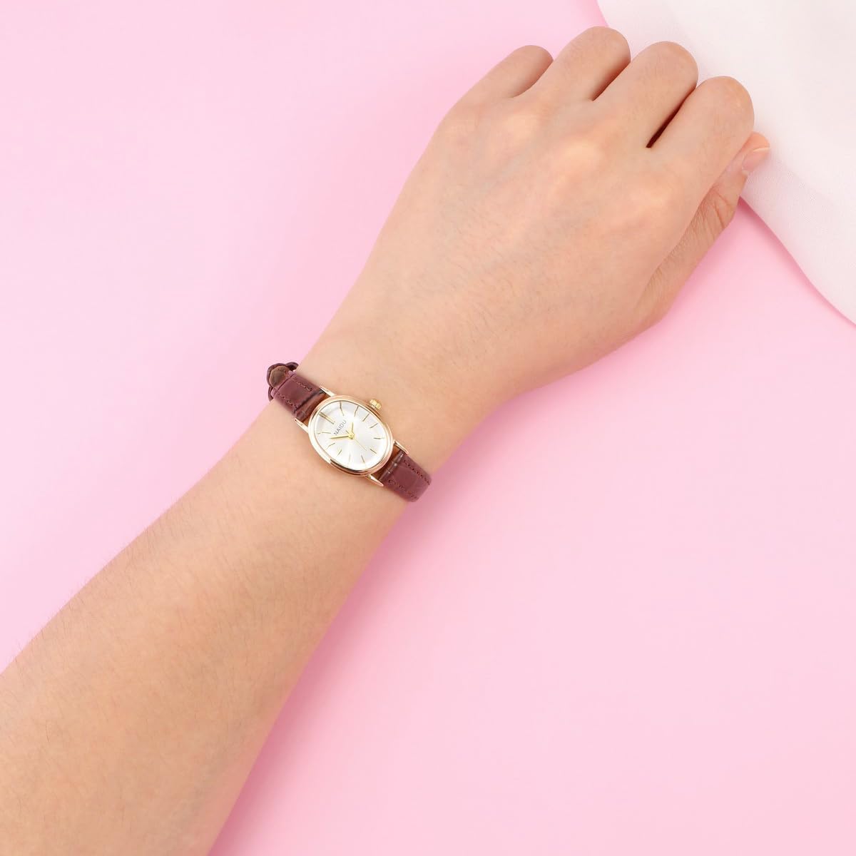 Top Plaza Watches for Women Analog Gold Dial Leather Strap Women's Watch Dainty Vintage Classic Casual Ladies Wrist Watch - Image 3