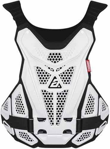 Answer Racing 451908 Powersports Motocross Dirtbike - Accesorios para equipo de protección Apex 1 CE Roost Guard Protector de pecho, negroblanco,
