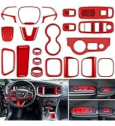 20PCS for Dodge Charger 2015-2021 Full Set Interior Accessories Trim Kit Steering Wheel Headlight...