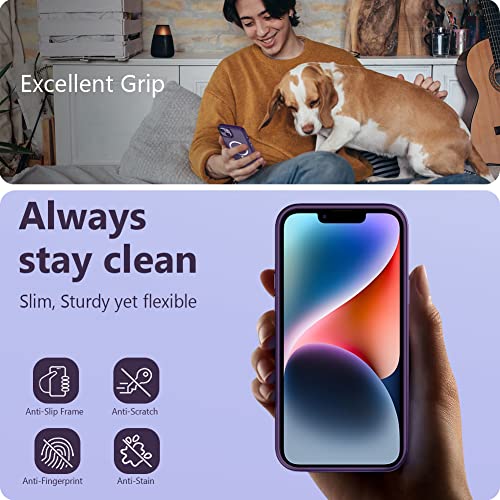 Yllzi [2 In 1] Magnetic Case With Charger Designed For Iphone 14 Plus, Compatible With Magsafe, Military-Grade Drop Protection, Slim Phone Case For 14 Plus-6.7 Inch, Deep Purple #TOP6