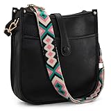 Montana West Crossbody Bags for Women Hobo Cross Body Boho Purses Shoulder Bucket Handbags with Adjustable Strap,MWC-177BK