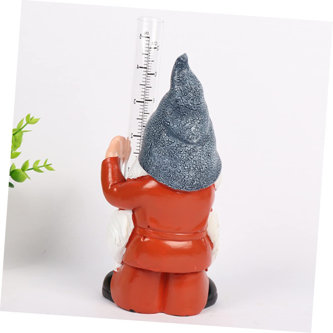 SUPVOX Lot De 2 Statues De Jardin avec Pluviomètre pour Pelouses Extérieures Fougères Artificielles pour L'Extérieur Grands Ornements Décoration De Patio Solaire Lumières