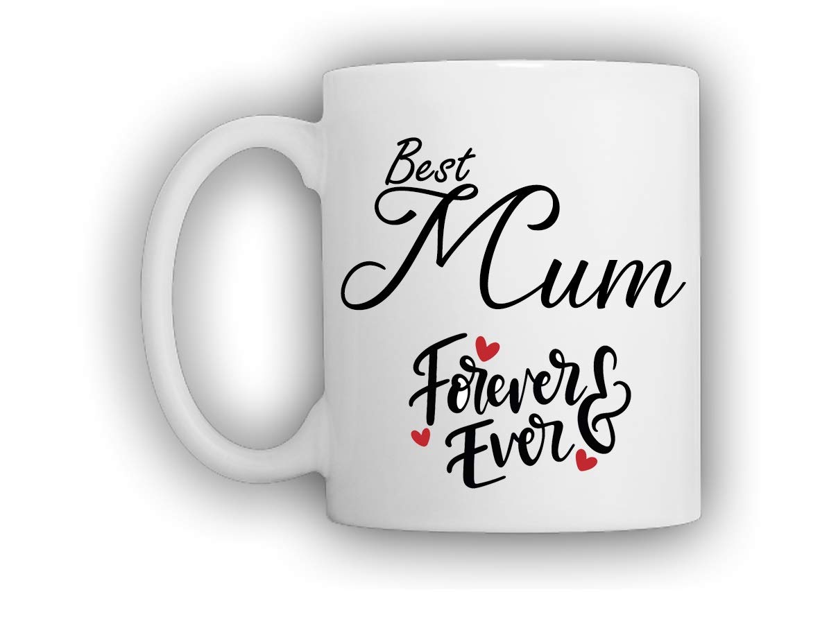 iTRONiK Best Mum forever & ever mug, Perfect, White, 11 Oz mugs