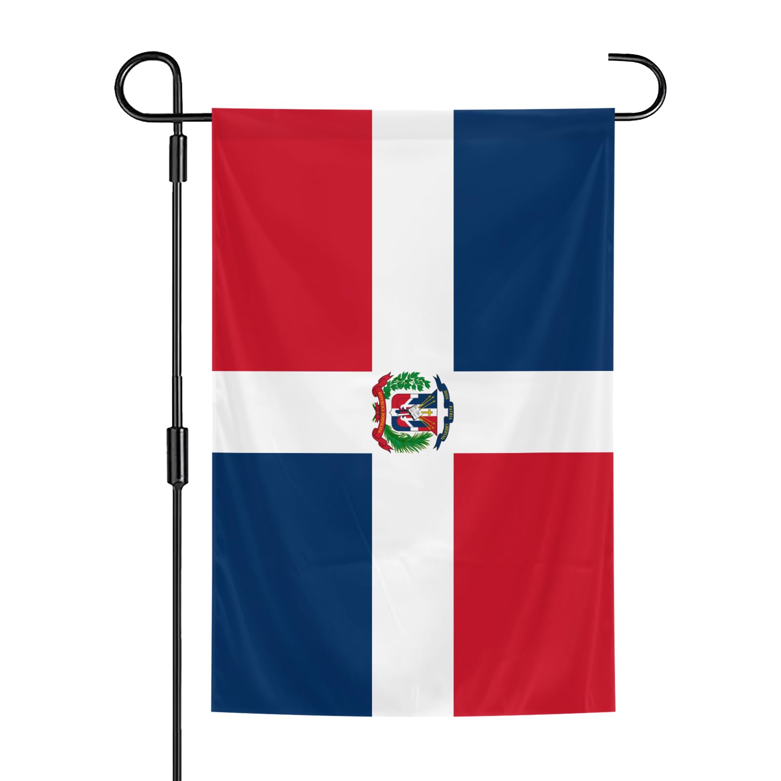Dominican Republic Flags 12 x 18 Inches Double Sided Polyester Garden Flags Vivid Color for Indoor and Outdoor Yard Garden Street Decorations