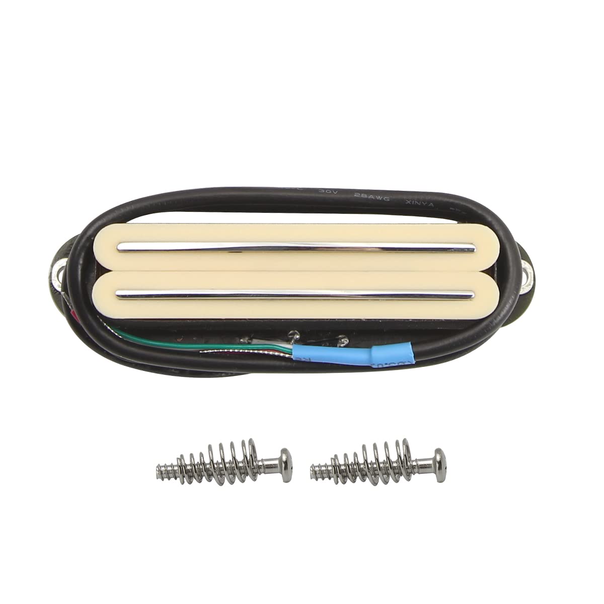 FLEOR Dual Hot Rail Humbucker Single-Coil-Sized Guitar Humbucker Pickup Cream Fit Fender Strat Squier Tele Electric Guitar