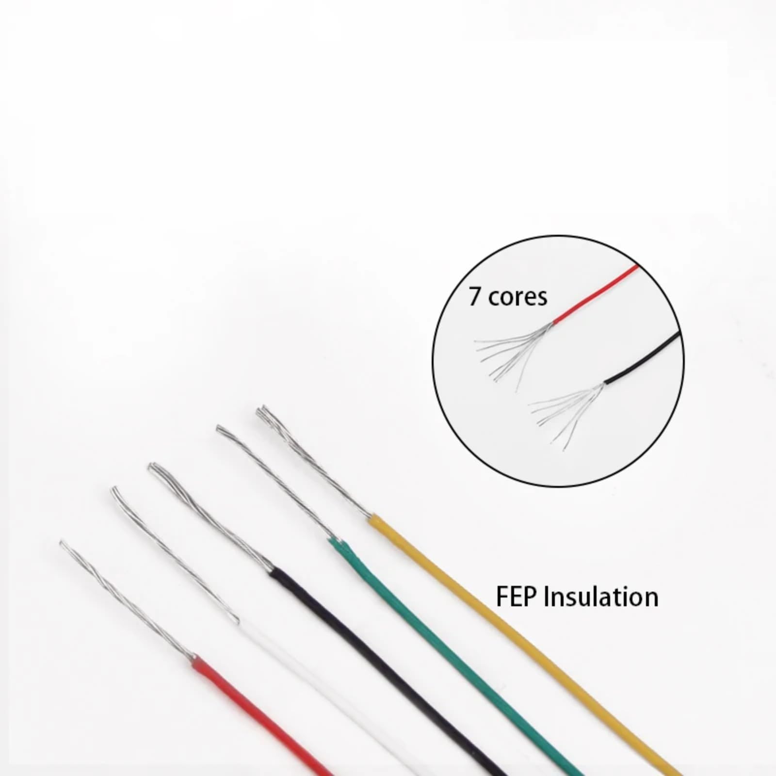 UL10064 PTFE FEP cynkowana miedź kabel elektryczny 26/28/30/32/34/36/40 AWG (niebieski; 50 m; 26AWG)
