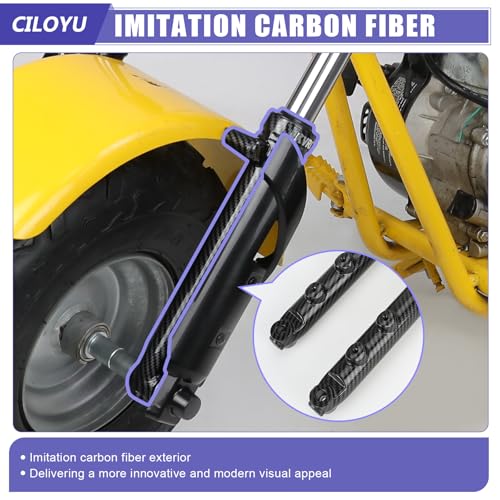 Image of Mini Bike Front Forks Suspension Kit Imitation Carbon Fiber Replacement for Monster Mega Moto MMB80 MMB105 80cc 105cc Coleman CT100U Baja DB30 GMB100 Motovox MBX10 MBX11 Minibike Parts
