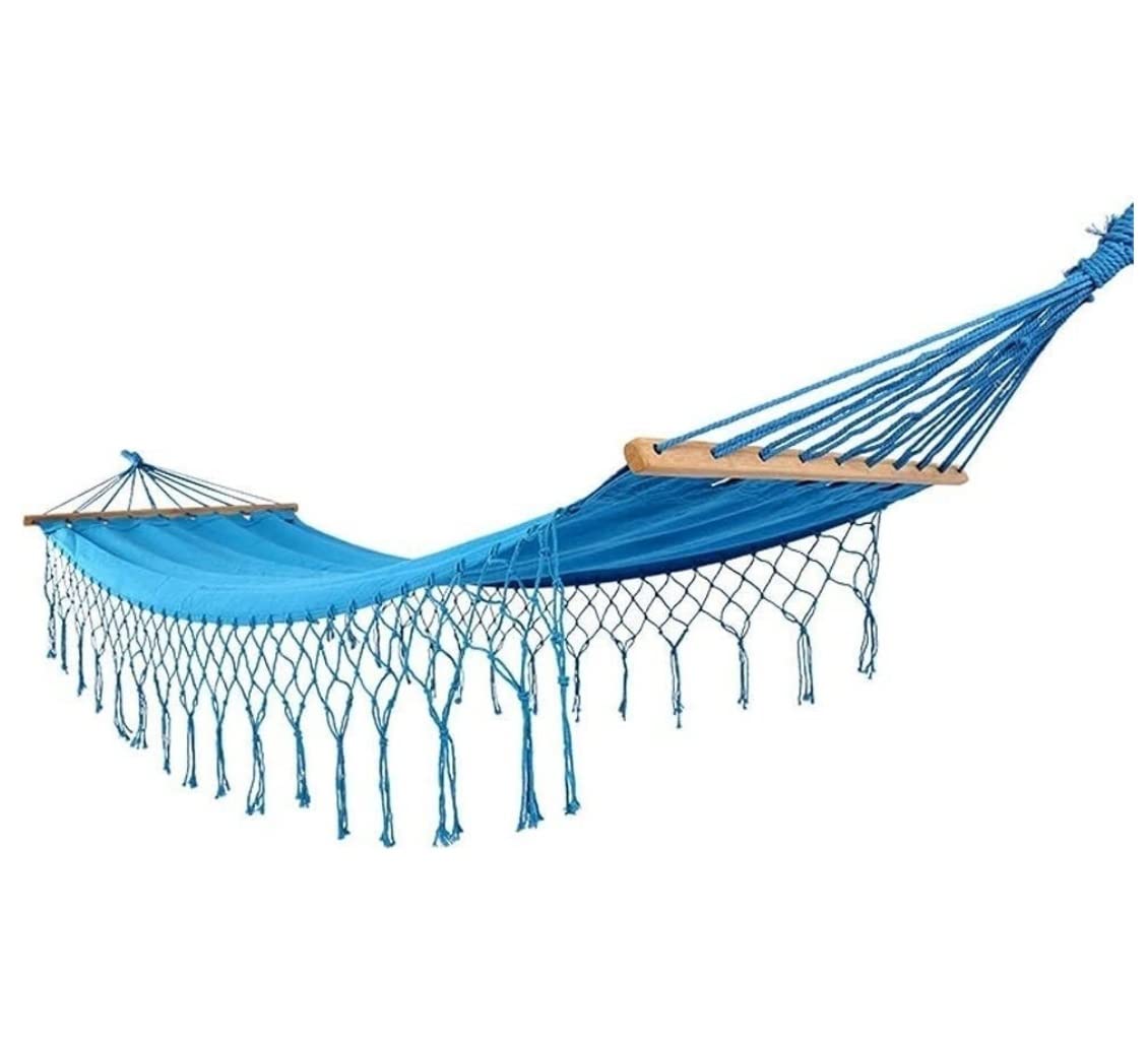Hamak Ultralekki, Hammock Rekreacja Płótno z frędzlami Hamak Koronkowy Wygodny składany hamak Huśtawka na zewnątrz Beach Garden Backyard na Kemping, na Zewnątrz