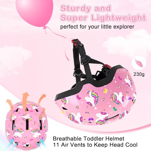 Image of Toddler Helmet, Baby Infant Kids Bike Helmet for Kids Age 1-3 /2-4 /3-5 /5-8 Adjustable Toddler Bike Helmets for Boys Girls for Scooter Skateboard Cycling