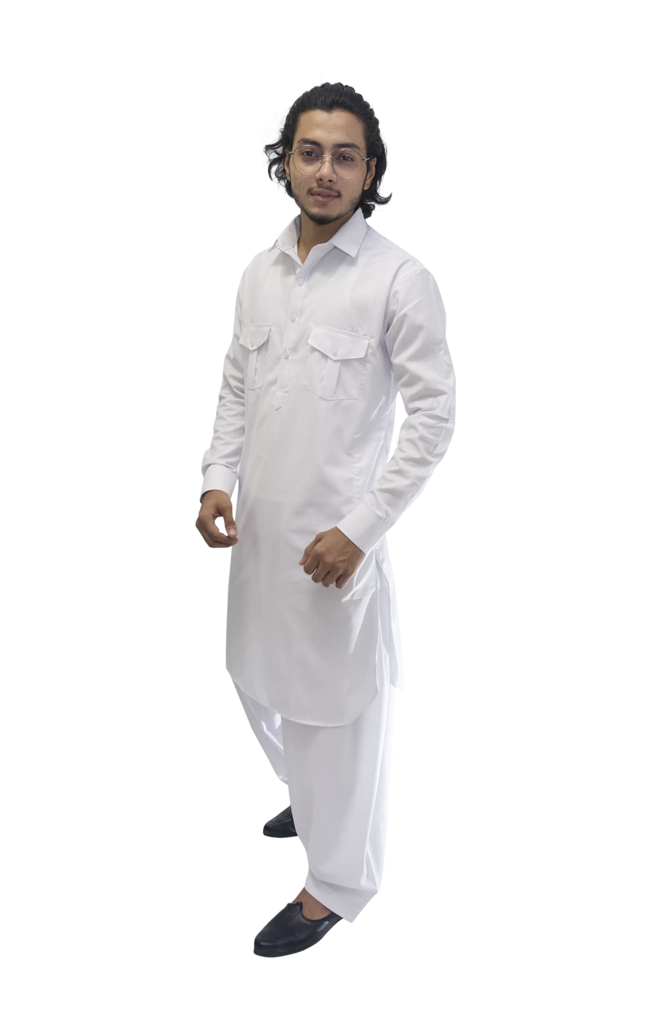 k-royals Afghani Stylish Pathani suit for men l Luxury Fabric Kurta set (No Shoulder loop)-picture-10