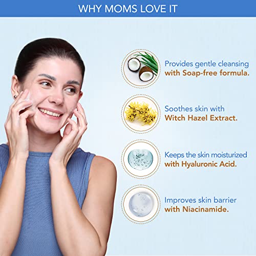 The Moms Co. Natural Vita Rich Face Wash | All Skin Types | With Vitamins C, B3 & B5, Neem Extract and Witch Hazel (100ml) - Image 5