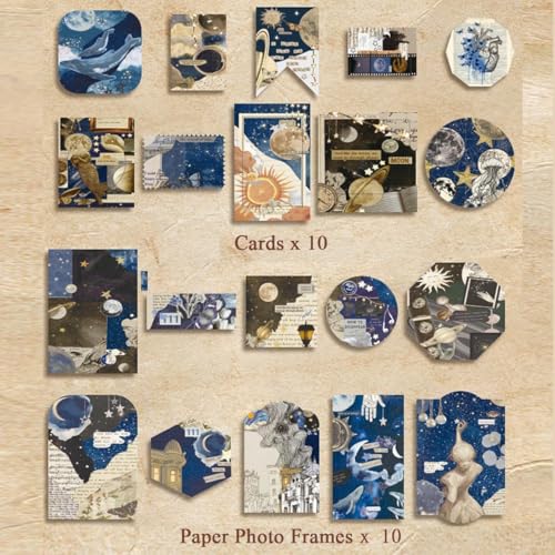 Image of Paper Vintage Aesthetic Scrapbook Kit(346Pcs) Scrapbooking Supplies Kit with Bullet Junk Journal,Stationery,A6 Grid Notebook Journaling Gift for Girl (New Butterfly Scrapbook), Multicolor