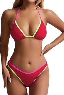 FINE STITCHING Women’s Bikini Set 2 Piece Swimsuit for Beach & Pool | Stylish Triangle Top with Bottom, Stretchable & Comf... Price In India
