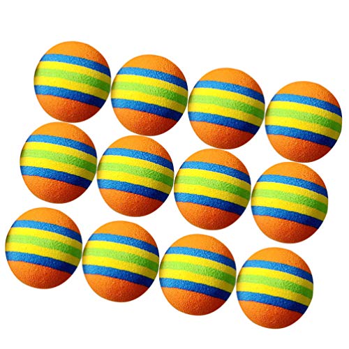 Tomaibaby 12 Stks Regenboog Schuim Golf Training Ballen Huisdier Golfbal Training Sportballen Voor Honden Huisdier… - Image 4