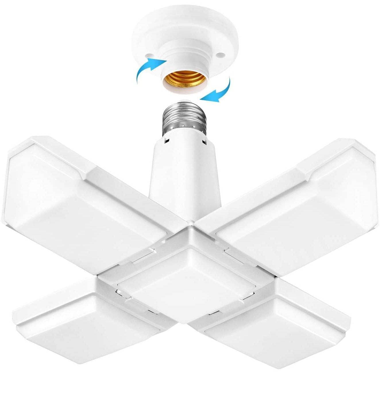 CosHall 2 Pack LED Floodlight Outdoor 20W 2000LM Led Security Light Outdoor, 6000K Daylight White Shop Light, Spot Lighting Flood Light for Workshop, Workbench, Warehouse, Basement