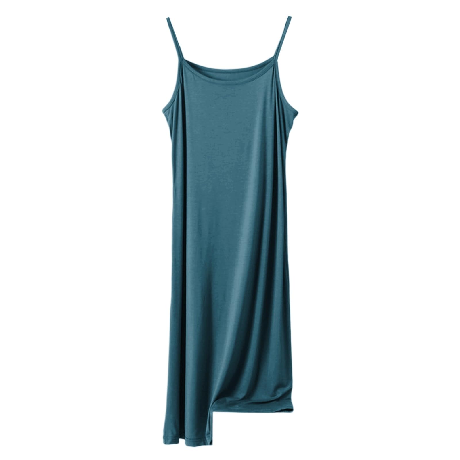 KBOPLEMQ Sexy Women's Underdress Spaghetti Straps Nightdress Soft Comfortable Slip Dress Loose Fit Pyjamas Large Sizes Night Dress Loungewear Sleeveless Long Negligee Lightweight Sleepwear