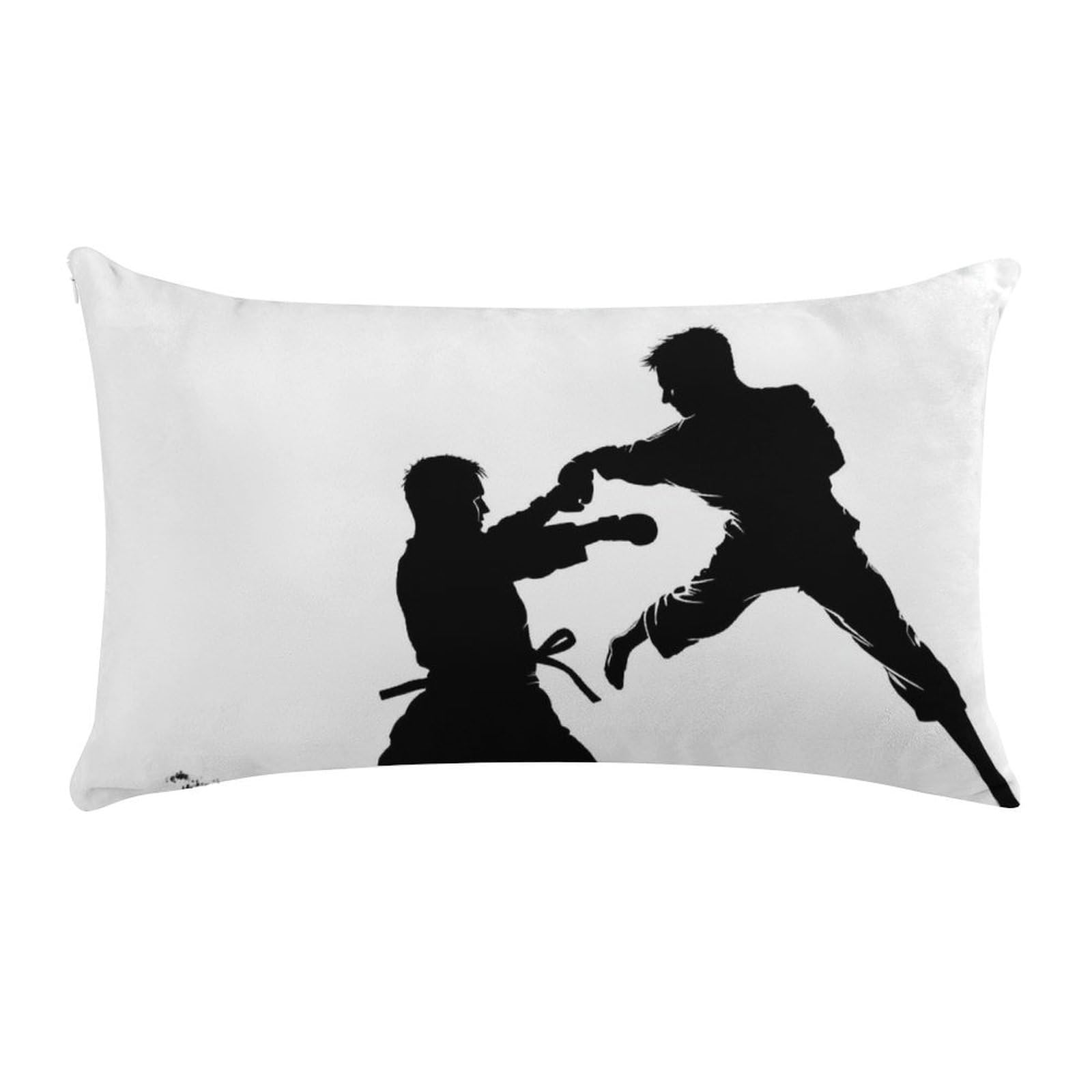 Kickboxing Pillow Cases for Sofa, Super Soft Plush Pillow Cover with Zipper, Luxury Cozy Pillow Shams for All Seasons, Lightweight Pillowcases for Bedroom, 12" X 20"