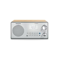 Sangean HDR-18 HD Radio FM-Stereo AM Wooden Cabinet Table Top Radio Silver