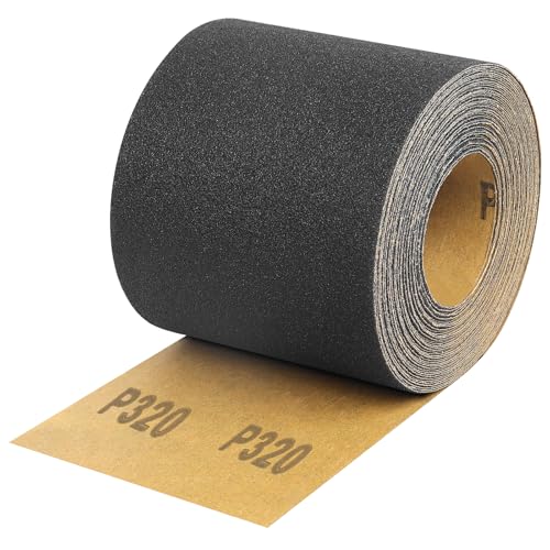 Image of Shineboc P320 Sandpaper Roll,93mmx10m Wet Dry Silicon Carbide Sanding Roll