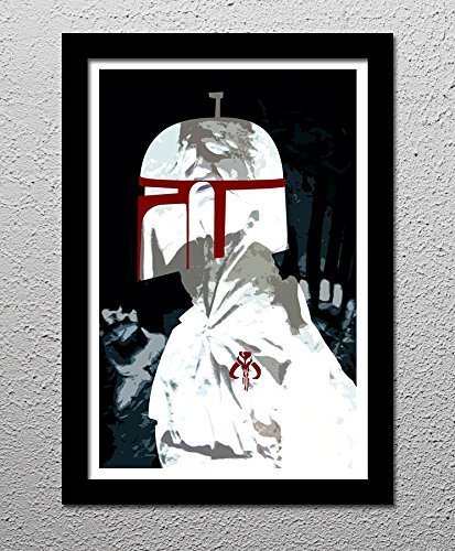 Bounty Hunter Boba Fett Star Wars Han Solo Carbonite - Original Minimalist Art Poster Print