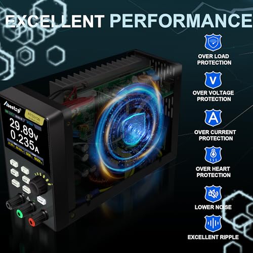 Image of DC Power Supply 30V 8A 120W, Adjustable DC Power Supply with Fanless Ultra-Quiet Design Support Editing List Waveform and Output Multiple Protections
