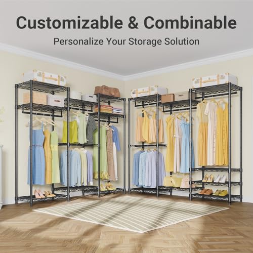 Image of VIPEK V5 Medium Freestanding Clothes Rack, Modular Closet System, Black