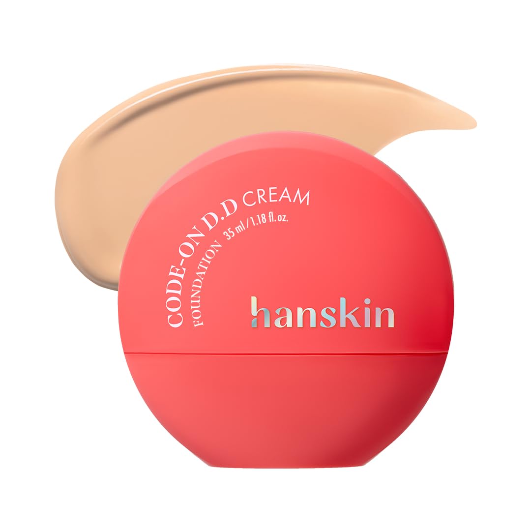 Hanskin DD Cream Foundation Korean BB Cream Liquid Foundation Lightweight Semi-Matte Tinted Moisturizer Pore-Blurring Tone-Evening Daily Base Makeup