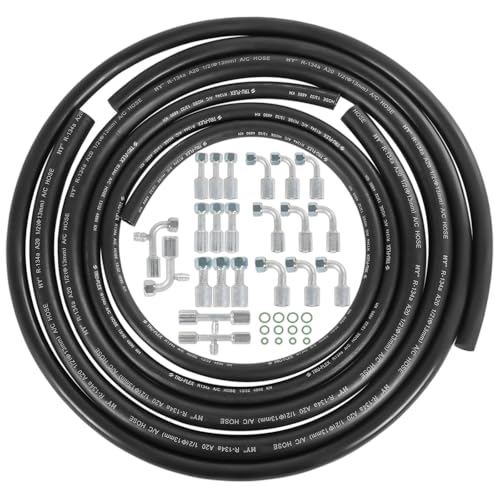 RALBDX 25PCS A/C Air Conditioning Hose & Fitting Kit: 6.5ft 6810 AC Hoses And 6810 AC Fittings