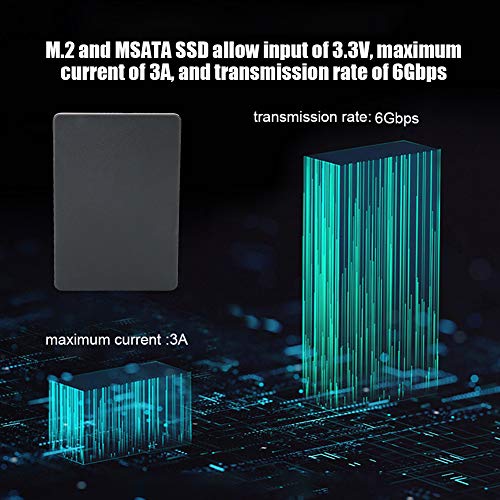 Caja externa para disco duro SSD M.2 2 en 1 negra ABS miniatura 3
