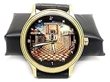 2030 Quarzwerk The Temple of Solomon, Fantastische Rabbiner Karo Mittelalter Art judiasm jüdische Kunst Hebräisch Sammelfiguren Zifferblatt Armbanduhr