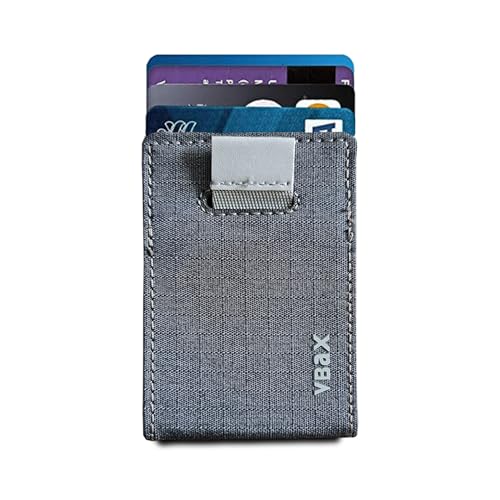 Image of RFID Minimalist Slim Wallet for Men and Women, Holds Up to 12 Cards, Cash, Key Thin and Lightweight Credit Card Holder (Grey Microfiber - Arctic Edition)