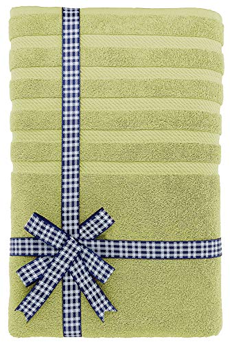 Image of American Soft Linen Luxury 4 Piece Bath Towel Set, 600 GSM 100% Cotton Turkish Bath Towels for Bathroom, 27x54 in Large Bathroom Shower Towels, Light Grey