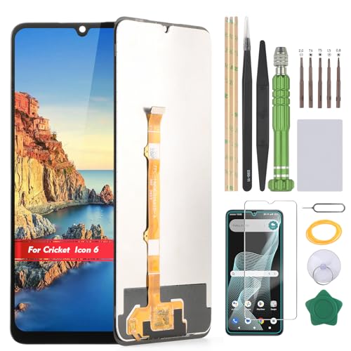 Screen for Cricket Icon 6 SL219C/Outlast 5G 2024 SN509C LCD Display Replacement for At&T Motivate Pro Sn509A/At&T Verge Sl219A Incell Touch Screen Digitizer Assembly