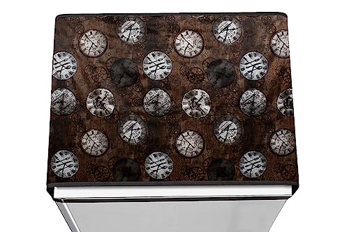 Image of Stylista Refridgerator top Cover Suitable for Samsung RT30C3442S9 /HL, 256 Liter Fridge, Dimension (WXD) 65x111 CM, Analog Pattern Coffee
