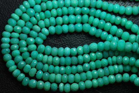 Rondelles en chrysoprase turquoise pour la création de bijoux DIY