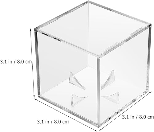 Miniatura 2 de Kisangel 2 juegos de soporte de béisbol vitrina de pelota de golf exhibe acrílico vitrinas para recuerdos de béisbol, béisbol con autógrafo