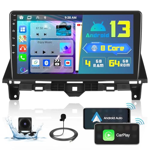 8 Core 4G+64G Inefala for Honda Accord 8th 2008-2012 Android Car Radio Stereo with Wireless Carplay&Android Auto, 10.1 Inch Touchscreen with GPS WiFi FM/RDS BT 32EQ DSP 59UI SWC Backup Camera MIC
