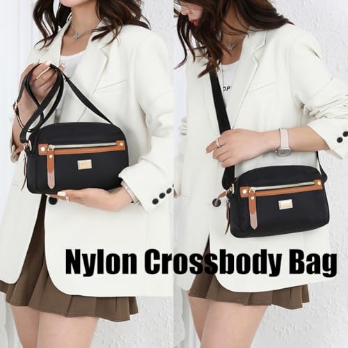 Nylon Crossbody Bag, Small Shoulder Bag for Women Travel and Daily Use, Waterproof | Multi Pockets | Adjustable Strap2