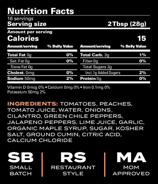 Salsa Suave de Durazno y Jalapeño Sixth Day Snacks - 16 oz miniatura 3