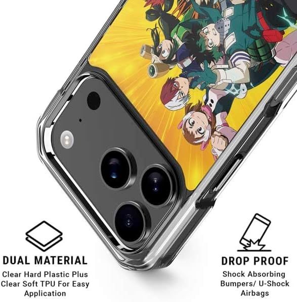 Skinit Phone Case Compatible with MagSafe iPhone 17 Pro Max - Officially Licensed My Hero Academia Deku and Baku Team Season 6 Design