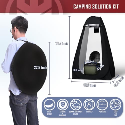 KNINE-OUTDOORS-Portable-Camping-Toilets-for-Adult-Outdoor-Toilet-for-Camping-Privacy-Tent-with-Carry-Bags-Portable-Potty-Washable-and-Foldable-for-RV-Travel