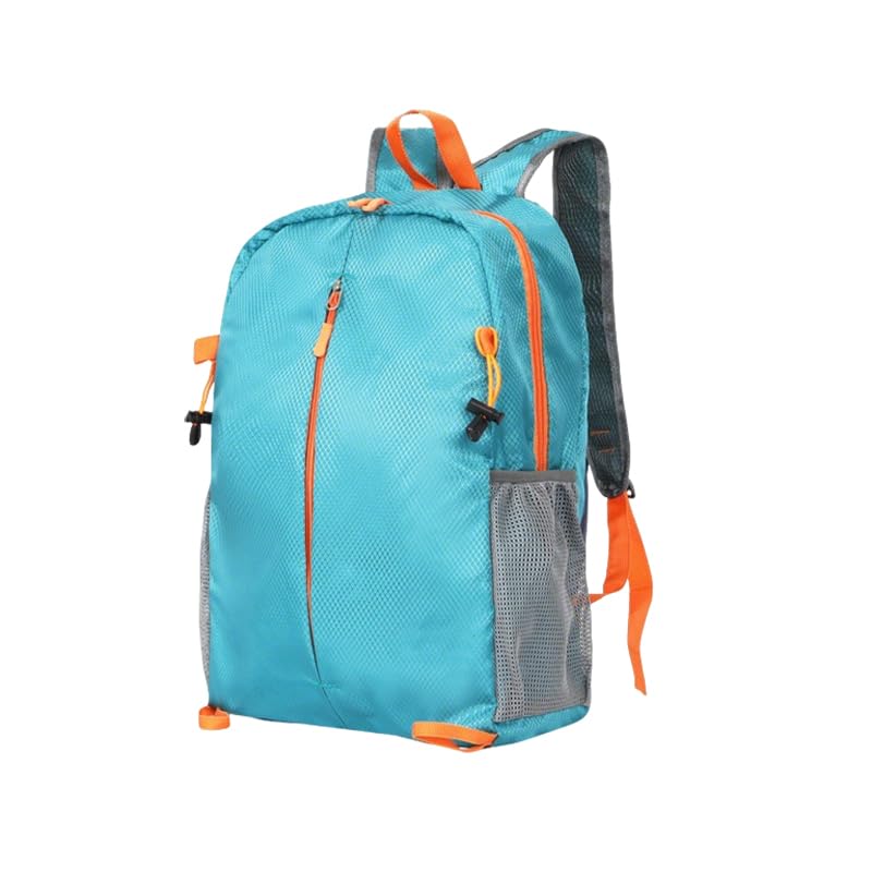 Mochila plegable ligera resistente al agua celeste miniatura 1