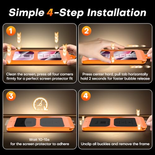 Image of TOCOL for 18 Pro Screen Protector, Easy Installation