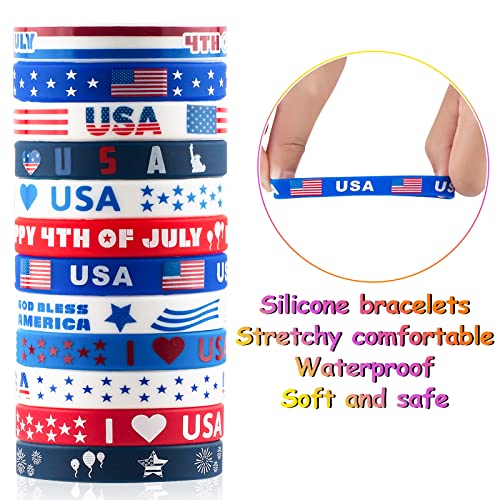 36pcs-4th-of-July-Rubber-Bracelets-Silicone-Wristbands-for-independence-day-decorations-Supplies-fourth-of-july-Party-Favors-for-kidsteens-Classroom-Prizes-Gifts