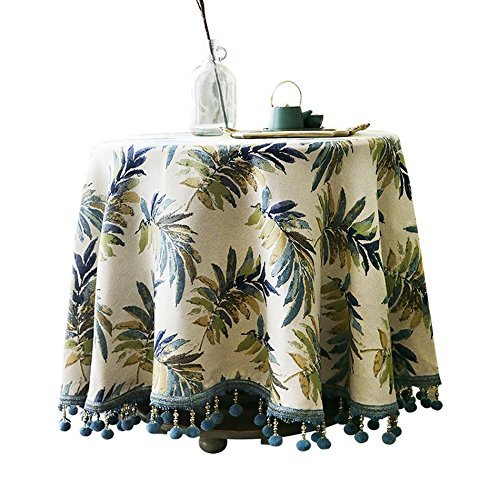 Nappe de table ronde style européen pour pique-nique chic et repas de salon
