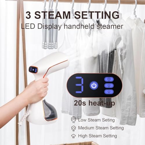 Steamer à main portable blanc avec réservoir amovible pour maison - 7