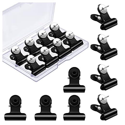 Sabary 30 Pcs Plastic Push Pins Clips for Bulletin Board, 20 mm, Black