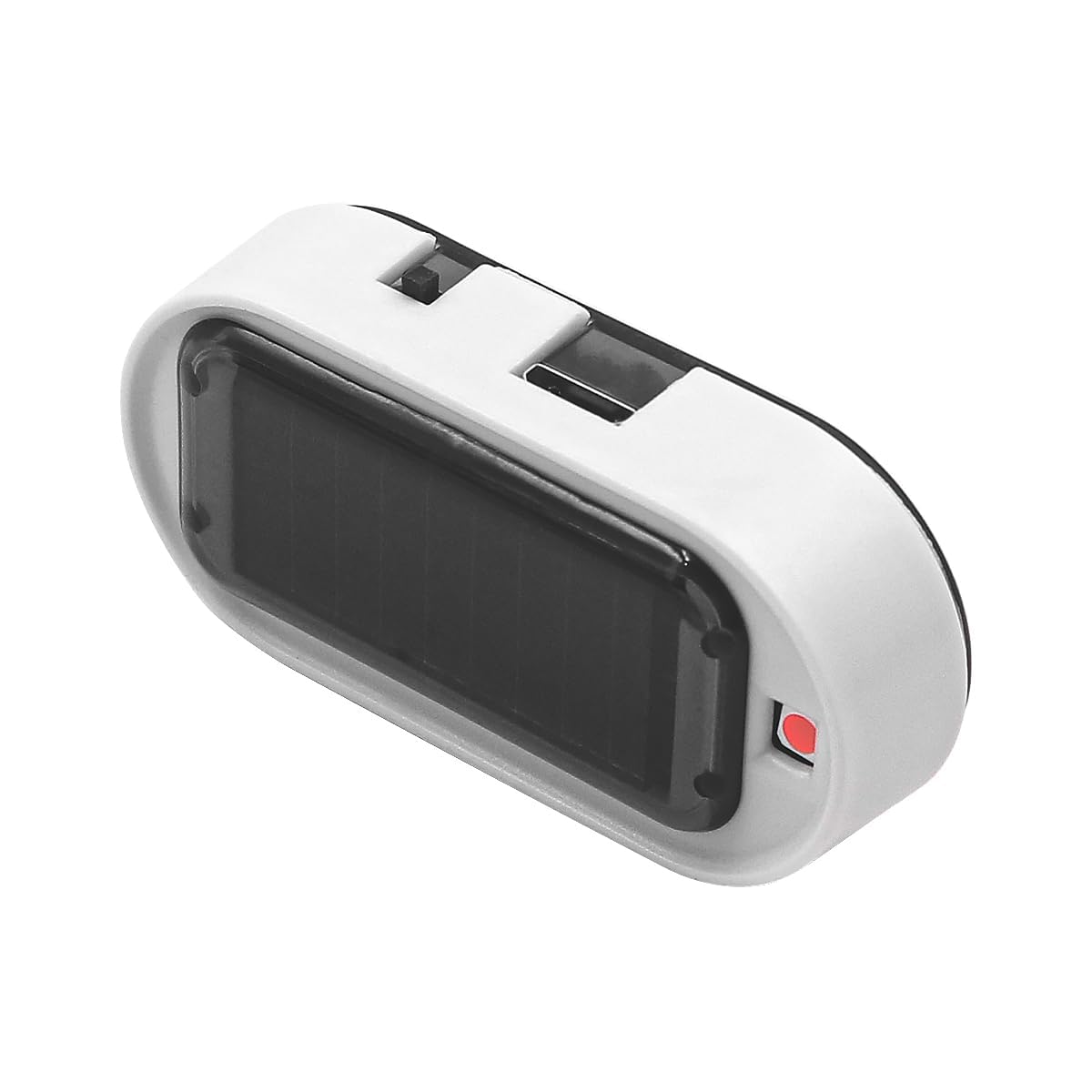 2 piezas Alarma de coche simulada de energĆa solar, advertencia antirrobo LED, luz de seguridad intermitente, alarma de coche con luz LED - Rojo